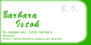 barbara istok business card