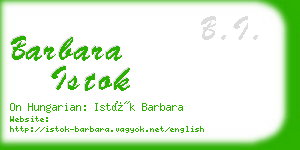 barbara istok business card